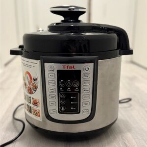 T-fal Electric Pressure Cooker - Black and Silver